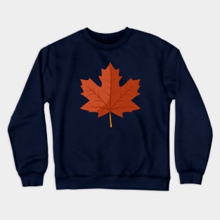 Light Brown Maple Leaf Crewneck Sweatshirt